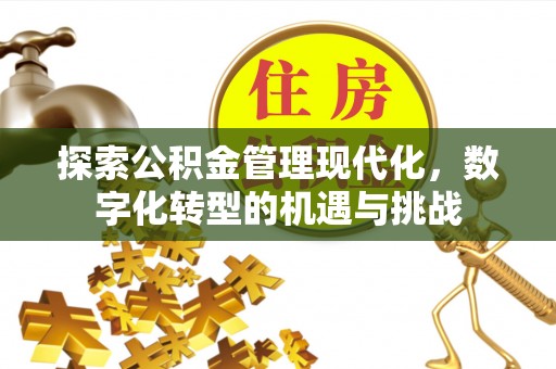 景谷探索公积金管理现代化，数字化转型的机遇与挑战