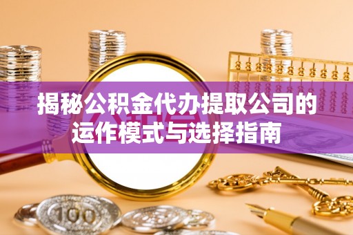 景谷揭秘公积金代办提取公司的运作模式与选择指南