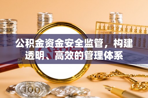 景谷公积金资金安全监管，构建透明、高效的管理体系