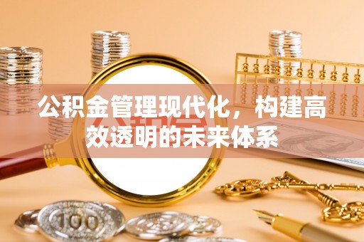 景谷公积金管理现代化，构建高效透明的未来体系