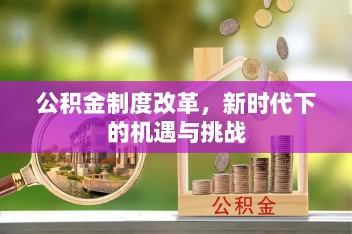 景谷公积金制度改革，新时代下的机遇与挑战