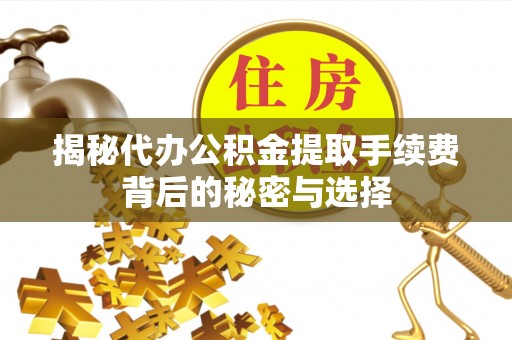 景谷揭秘代办公积金提取手续费背后的秘密与选择