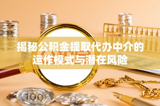景谷揭秘公积金提取代办中介的运作模式与潜在风险