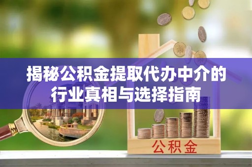 景谷揭秘公积金提取代办中介的行业真相与选择指南